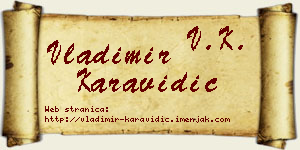 Vladimir Karavidić vizit kartica